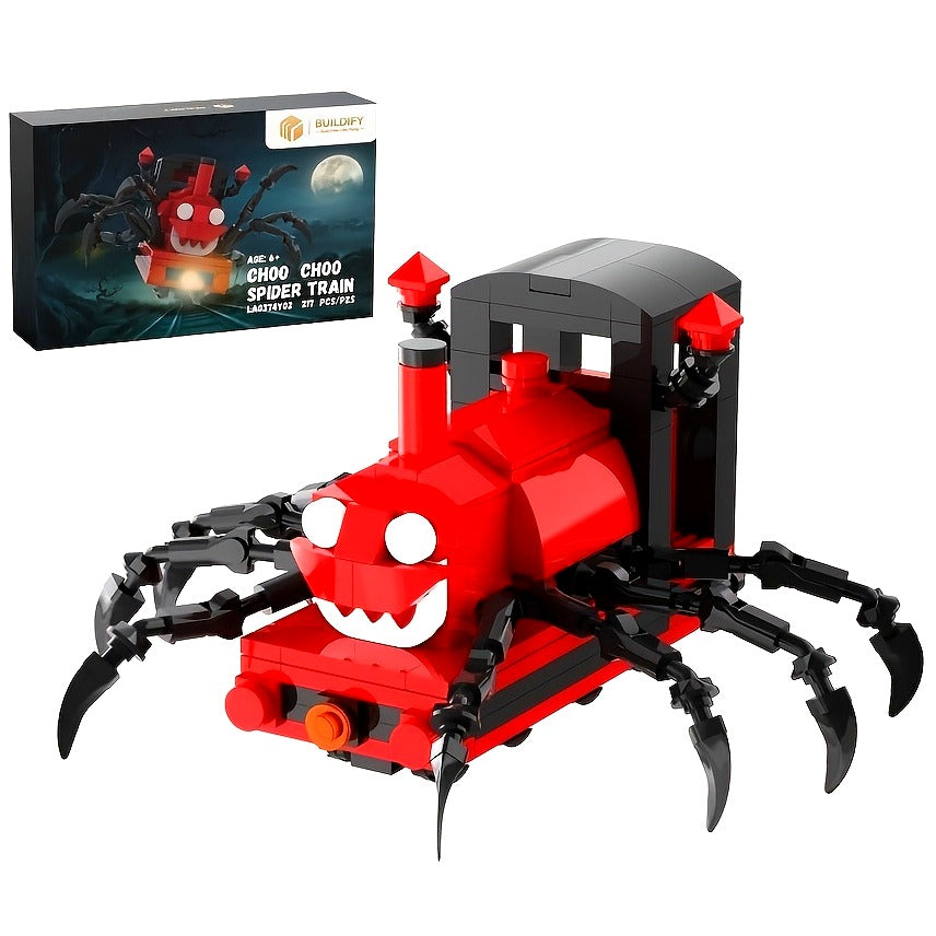 Train Building Toys, Spider Train Building Blocks, Charles The Train Monster Train Figure