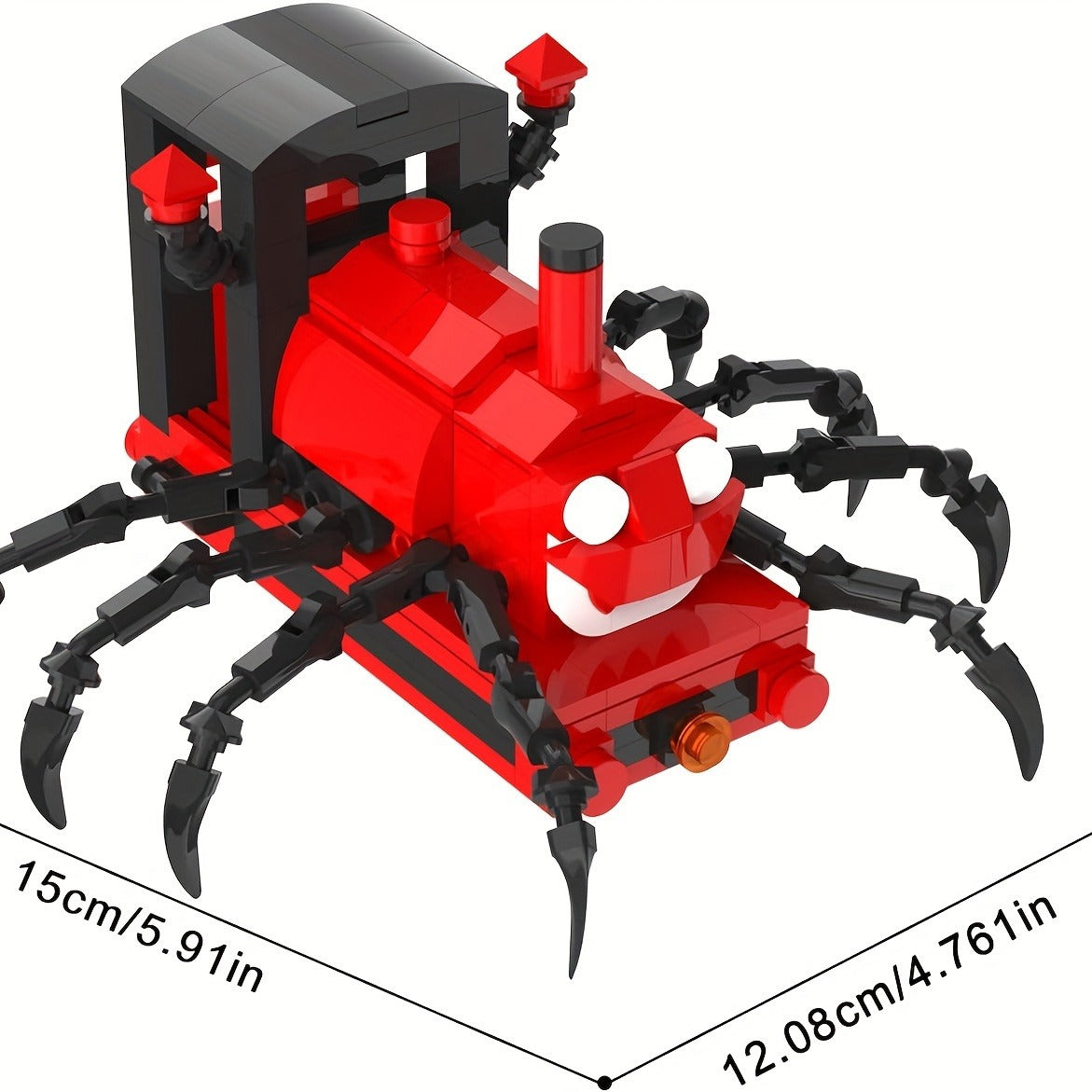 Train Building Toys, Spider Train Building Blocks, Charles The Train Monster Train Figure