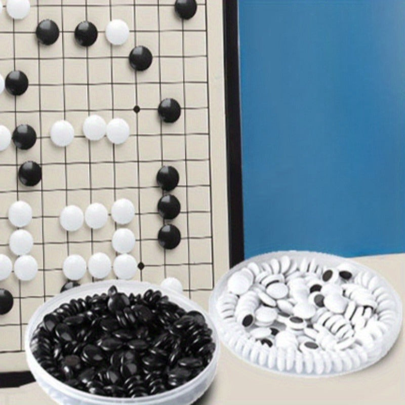 1 Set, Advanced Go Suit with Folding Board - Classic Black and White Chess Pieces, Handcrafted Collection Game, Suitable for Christmas and Thanksgiving, Valentine's Day Gift