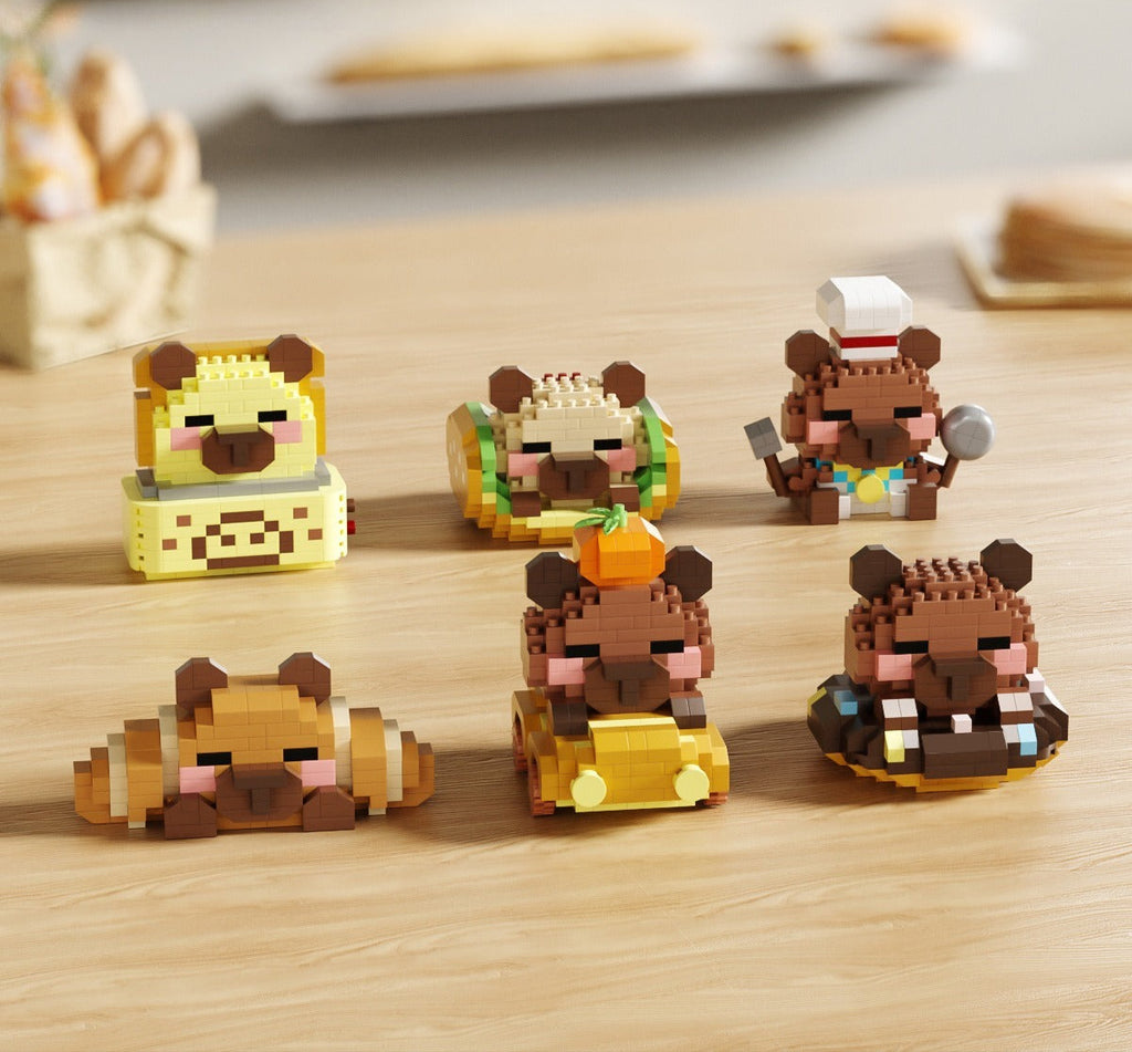 Capibara Energy Station Building Blocks Miniature Particle Assembly Toy Compatible with Baking Capybara Ornaments