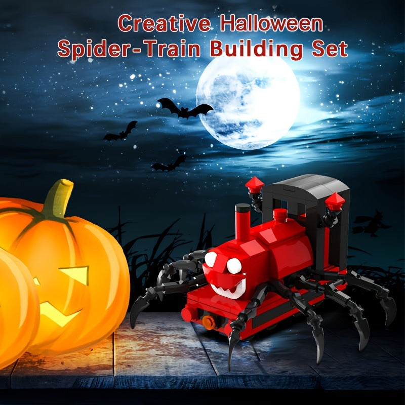 Train Building Toys, Spider Train Building Blocks, Charles The Train Monster Train Figure