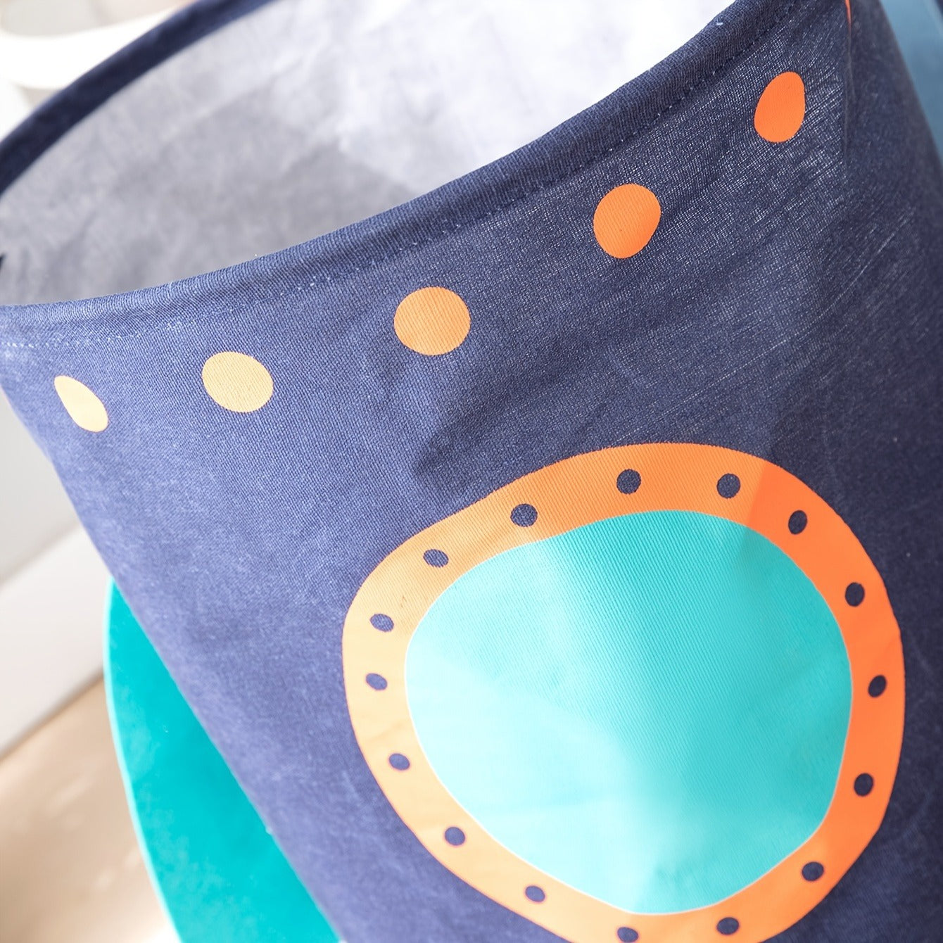 Space Planet Large Canvas Storage Basket , Foldable Nursery Hamper with Vibrant Cosmic Design for Boys & Girls - Ideal for Clothes, Toys, Office & Bedroom Organization, Nursery Organizer|Foldable Bin|Polyester Fabric, Laundry Baskets