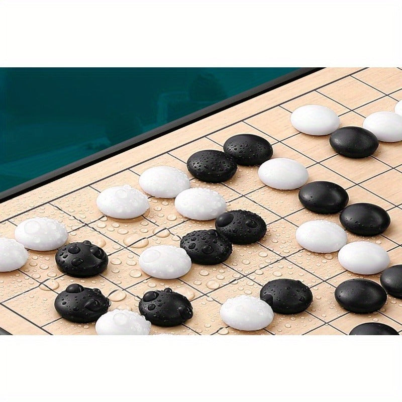 1 Set, Advanced Go Suit with Folding Board - Classic Black and White Chess Pieces, Handcrafted Collection Game, Suitable for Christmas and Thanksgiving, Valentine's Day Gift