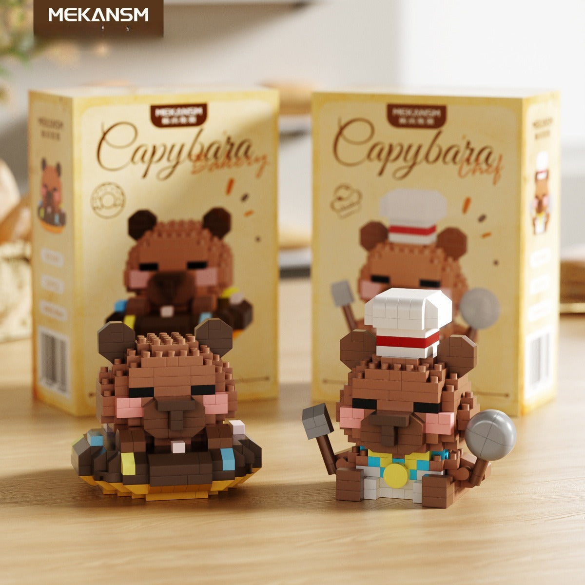 Capibara Energy Station Building Blocks Miniature Particle Assembly Toy Compatible with Baking Capybara Ornaments